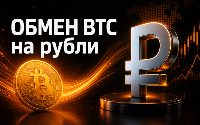 Обмен BTC на рубли