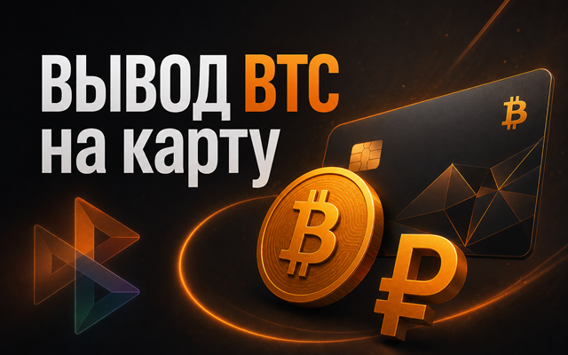 Вывести BTC на карту