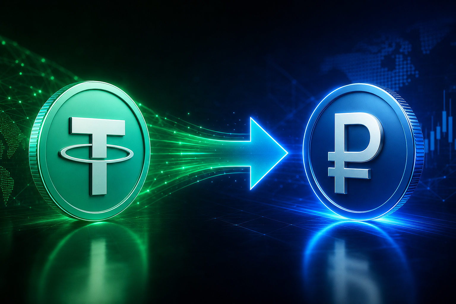 Обмен USDT на рубли