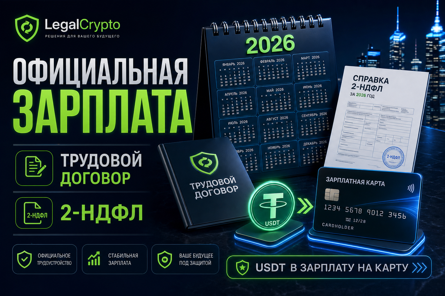 Официальная зарплата — трудовой договор и 2-НДФЛ